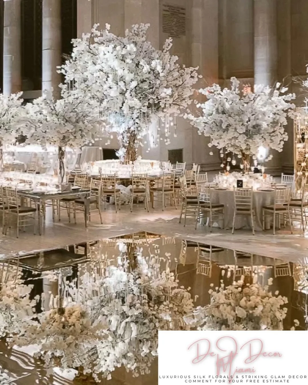 Who&rsquo;s ready for an over the top Snow White Cherry Blossom wedding?! 

I am Committed to providing an exceptional experience with Digital Design Venue Tour that materializes:
💖 Your Event Vision at your venue
💖 Your Design concepts &amp; mater