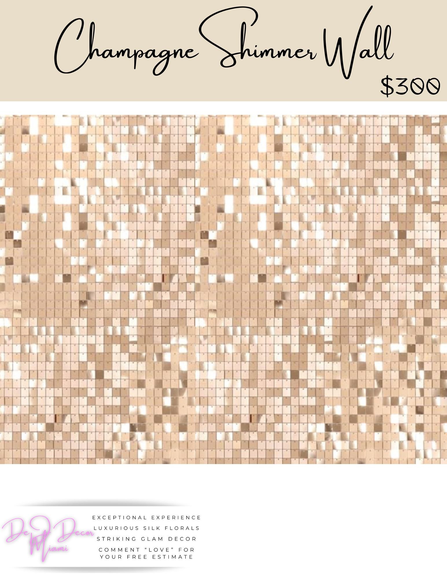 Champagne Shimmer Wall 8x10 Photo Backdrop
