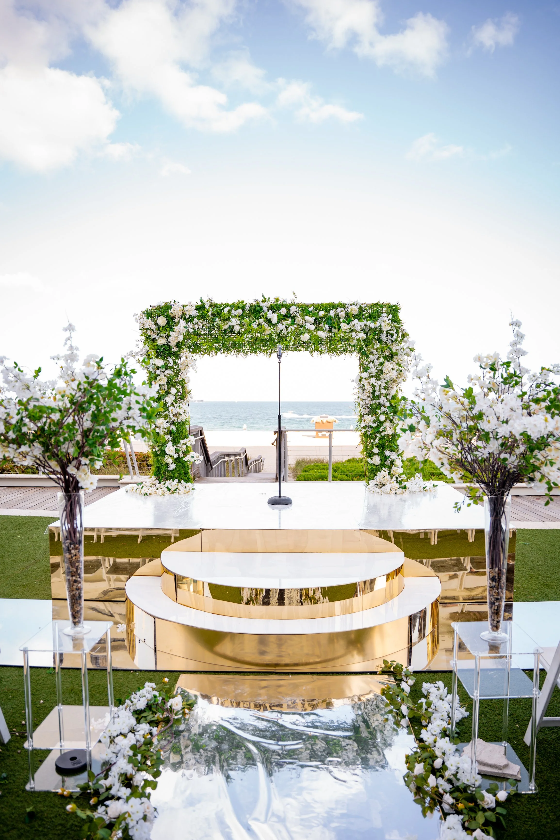 Gold & White Acrylic Stage