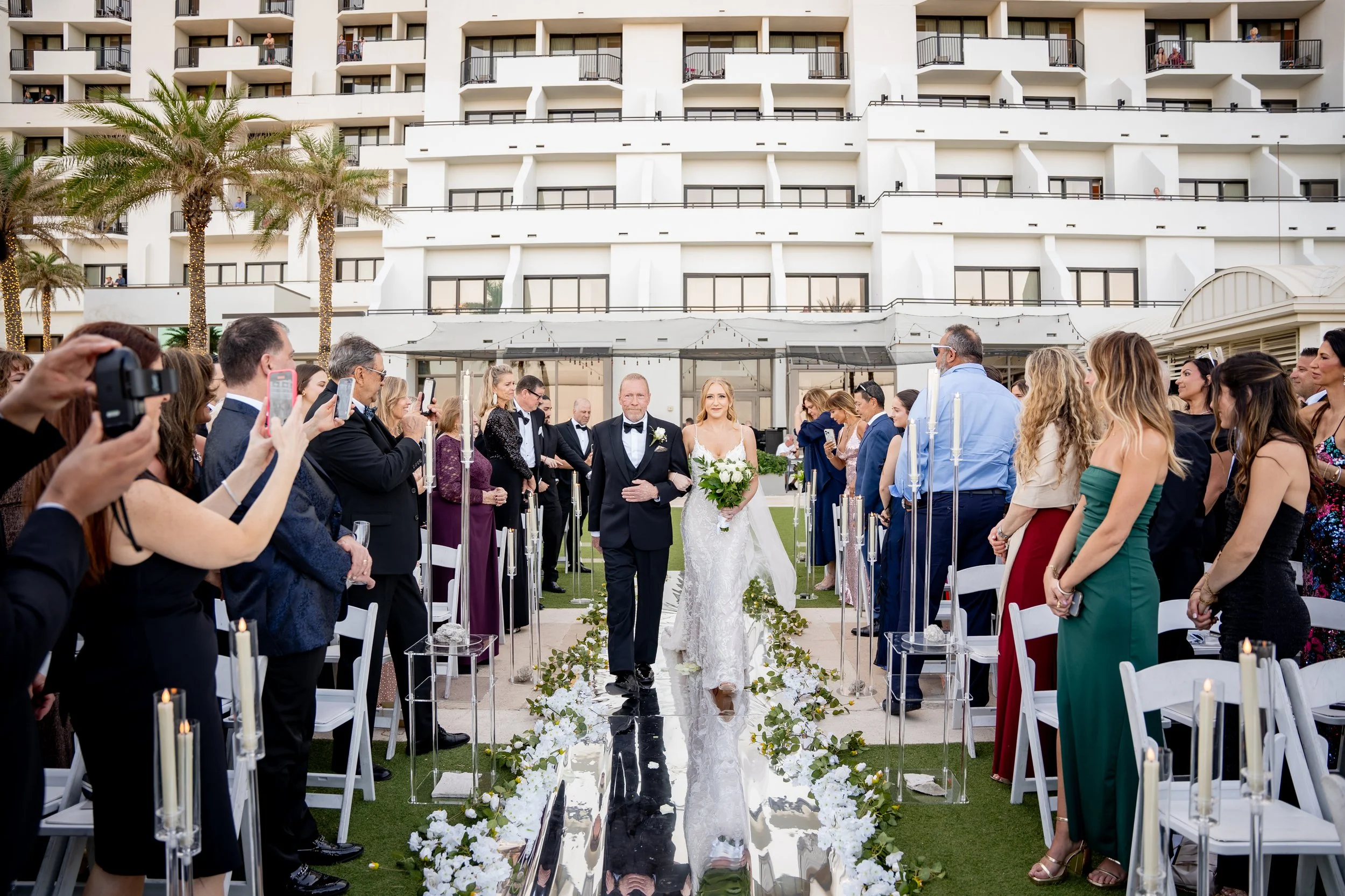 Glam Wedding Florals & Decor | Ft. Lauderdale Marriott Harbor Beach Front P & M 3/14/2025
