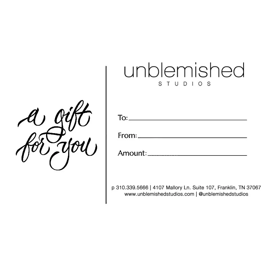 Unblemished Skin Care Studio NashvilleFacial services customized based