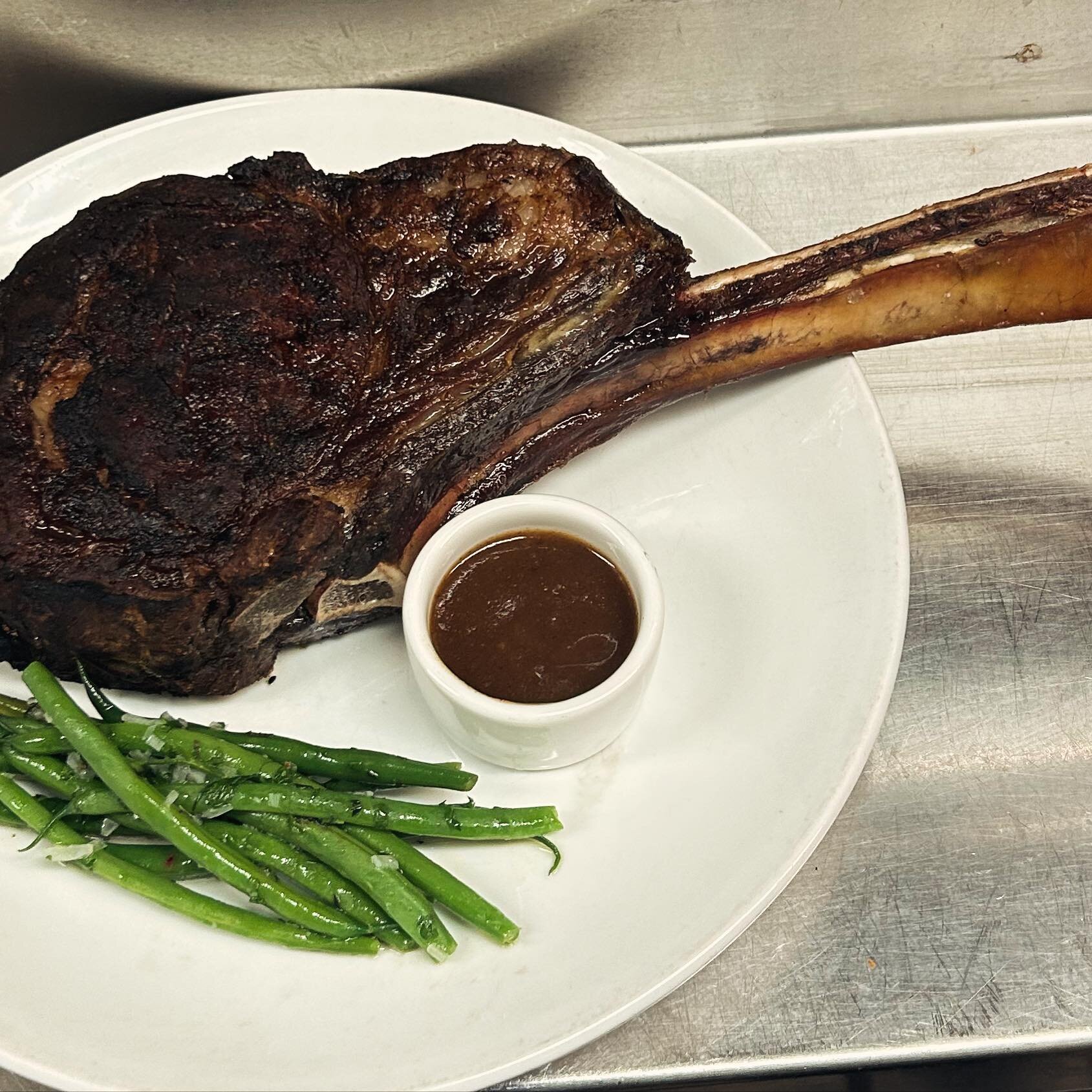 Now that's a steak. In house dry aged tomahawk #steakhouse #steak #tomahawksteak #brandywineprime