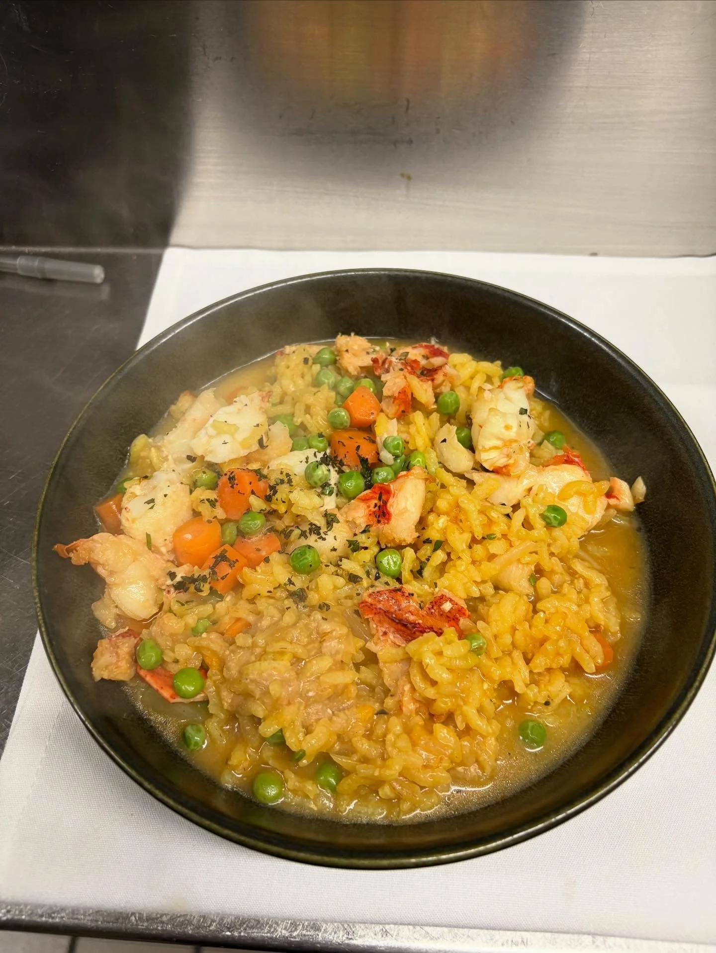 Lobster paella