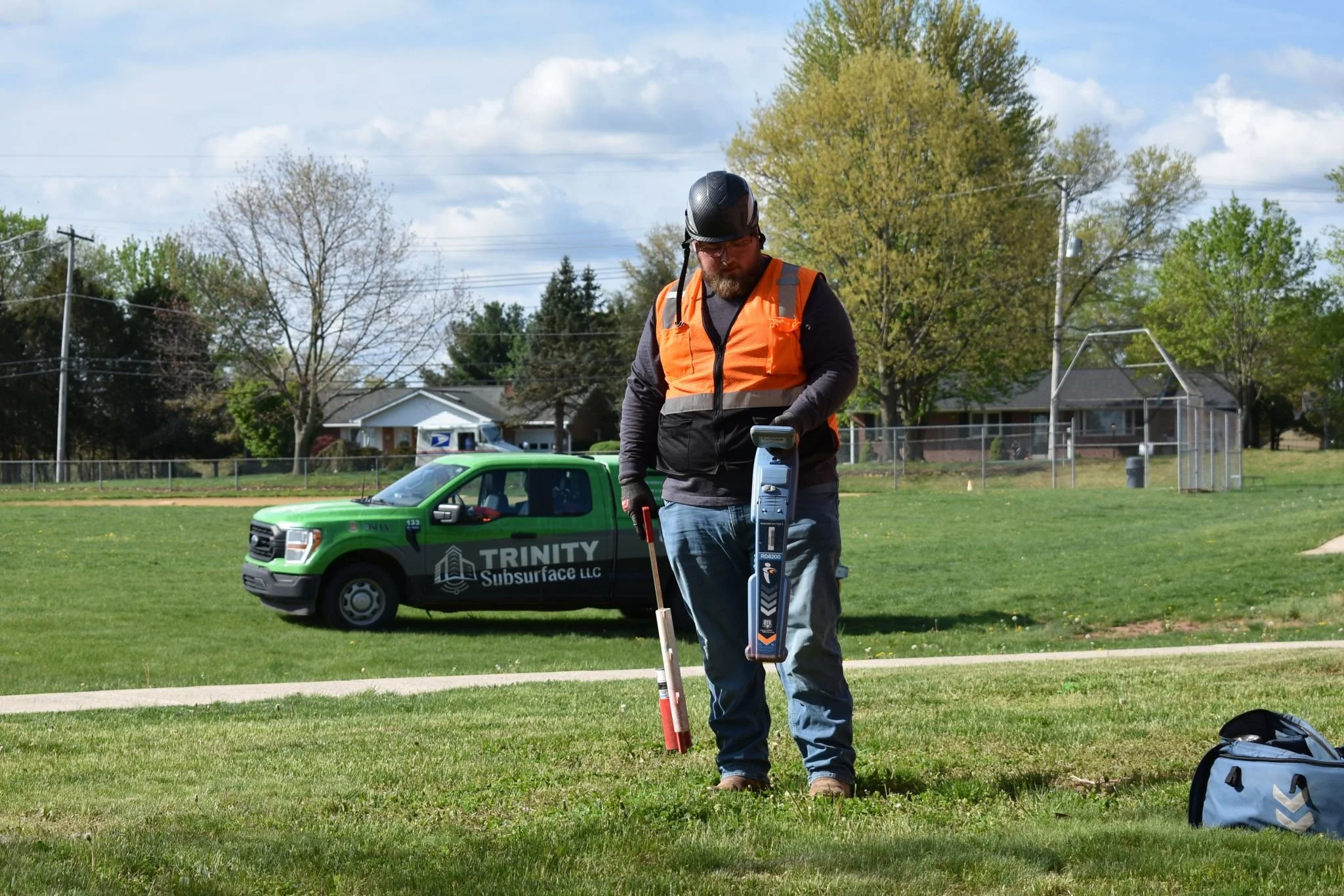 Utility locating for the Perkiomen Valley School District.