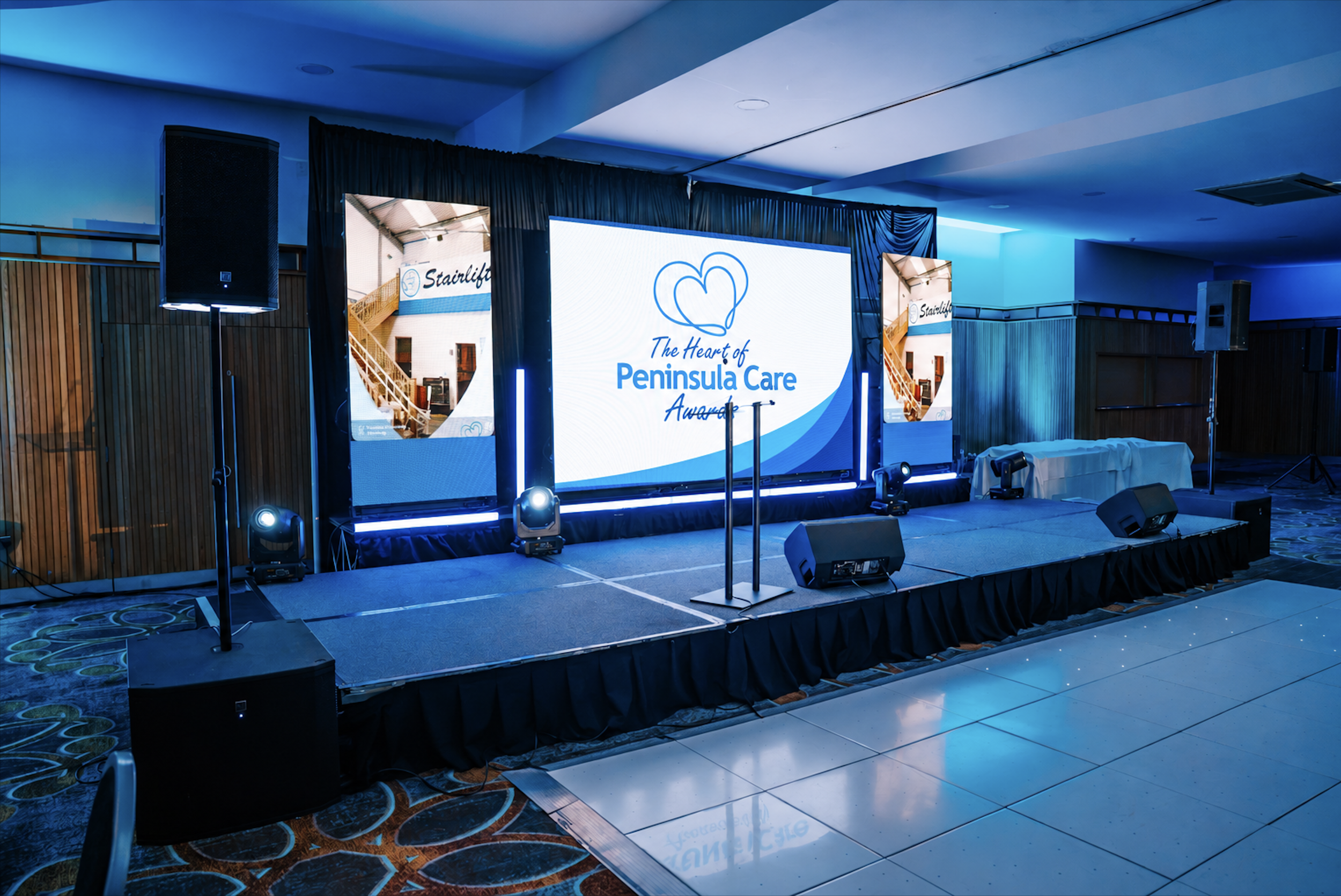 Heart of Peninsula Care Awards 2026: LED wall, live social feed and show lighting at La Mon Hotel