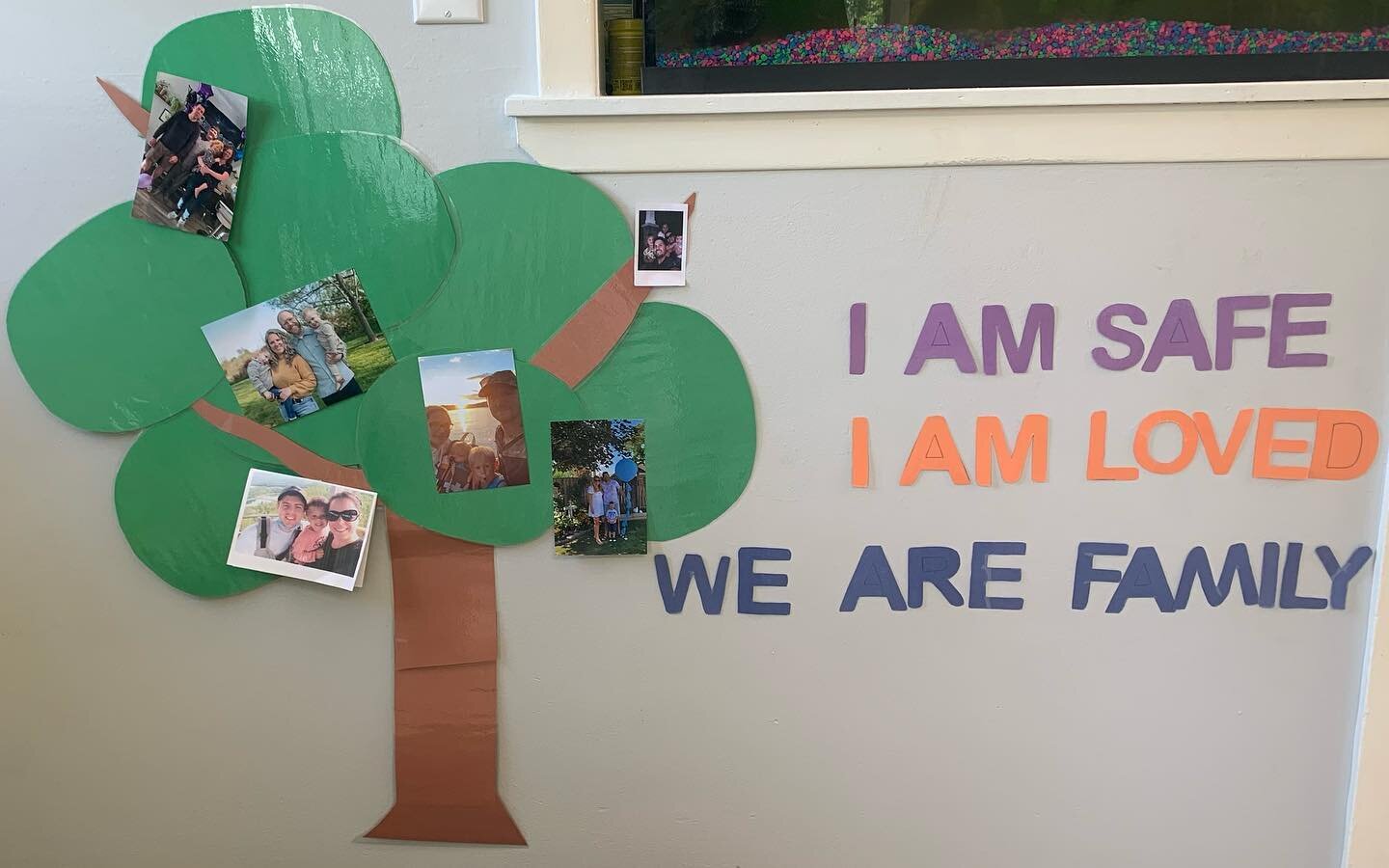 Ms. Robin worked so hard on our special family tree today! It&rsquo;s so important to us that our kiddos know they are in a safe space, and are loved! 💕