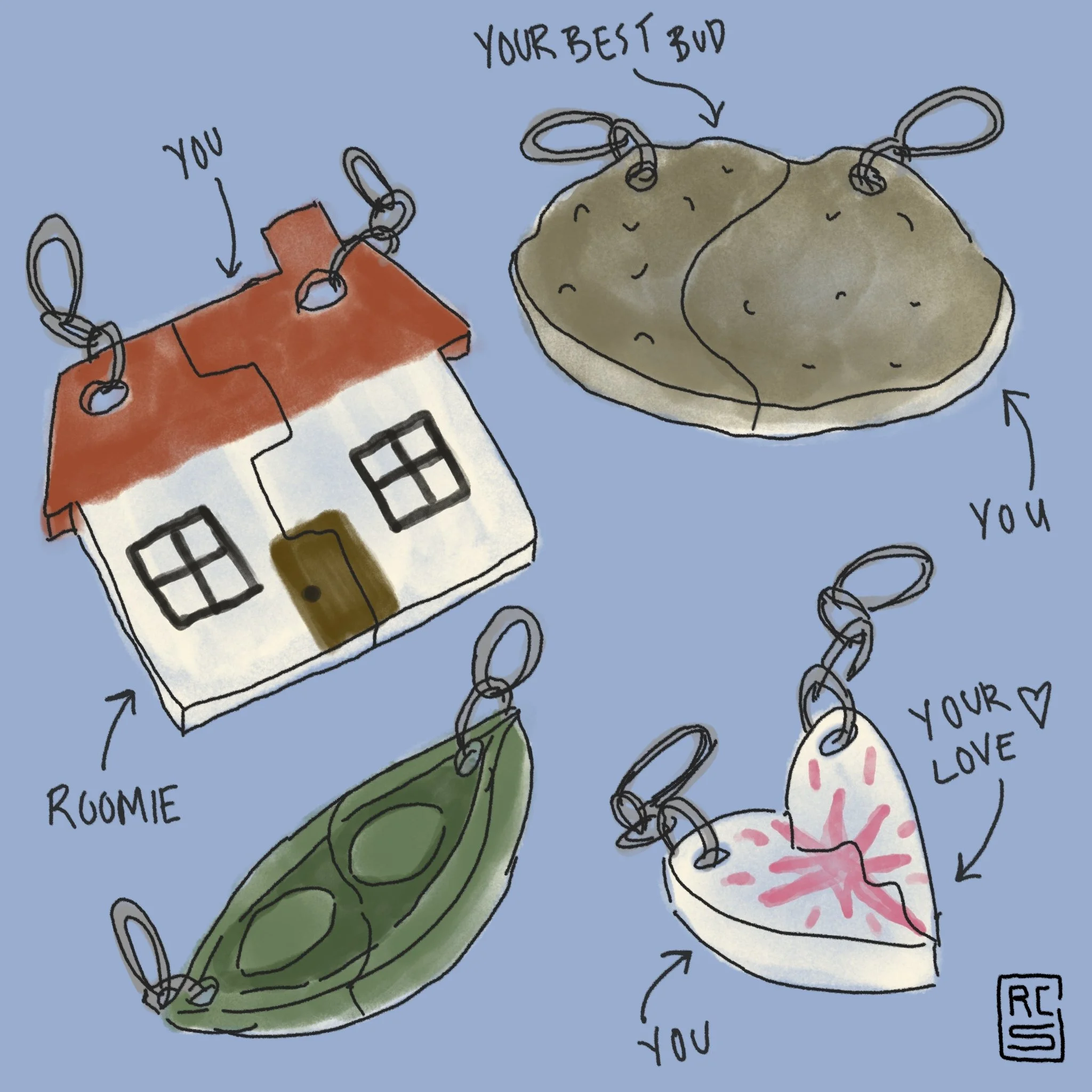 Illustration of the Handmade Clay Charms