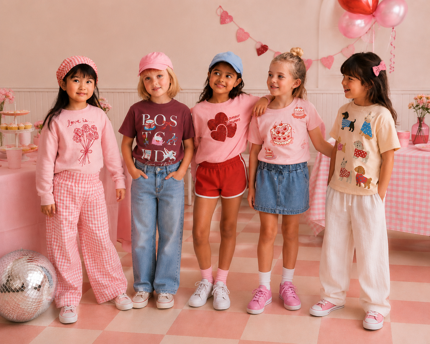 Target - Kids Graphic Design for Apparel. Original graphics on AI generated models