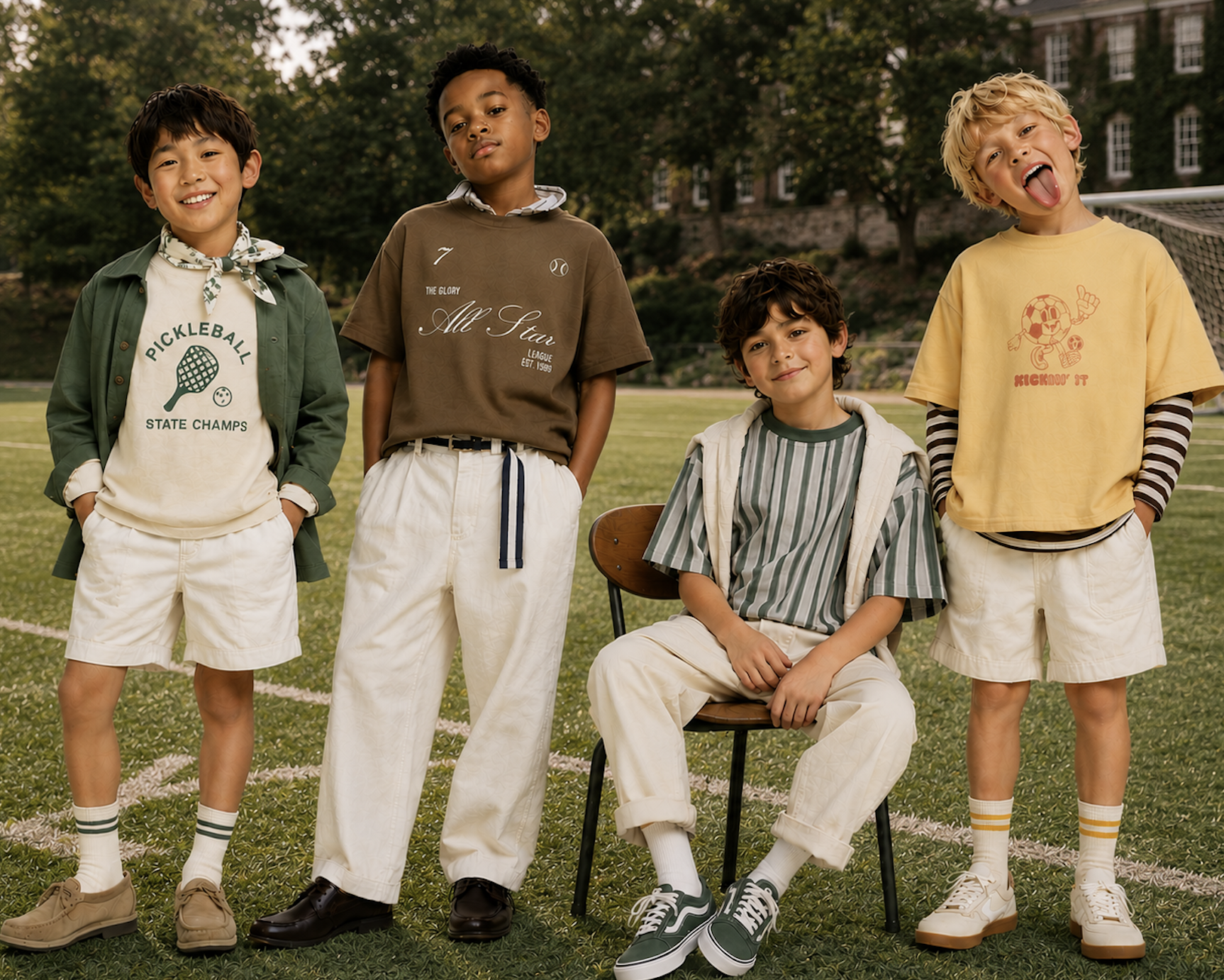 Target - Kids Graphic Design for Apparel. Original graphics on AI generated models