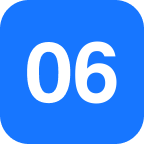 Number 06 on a blue background