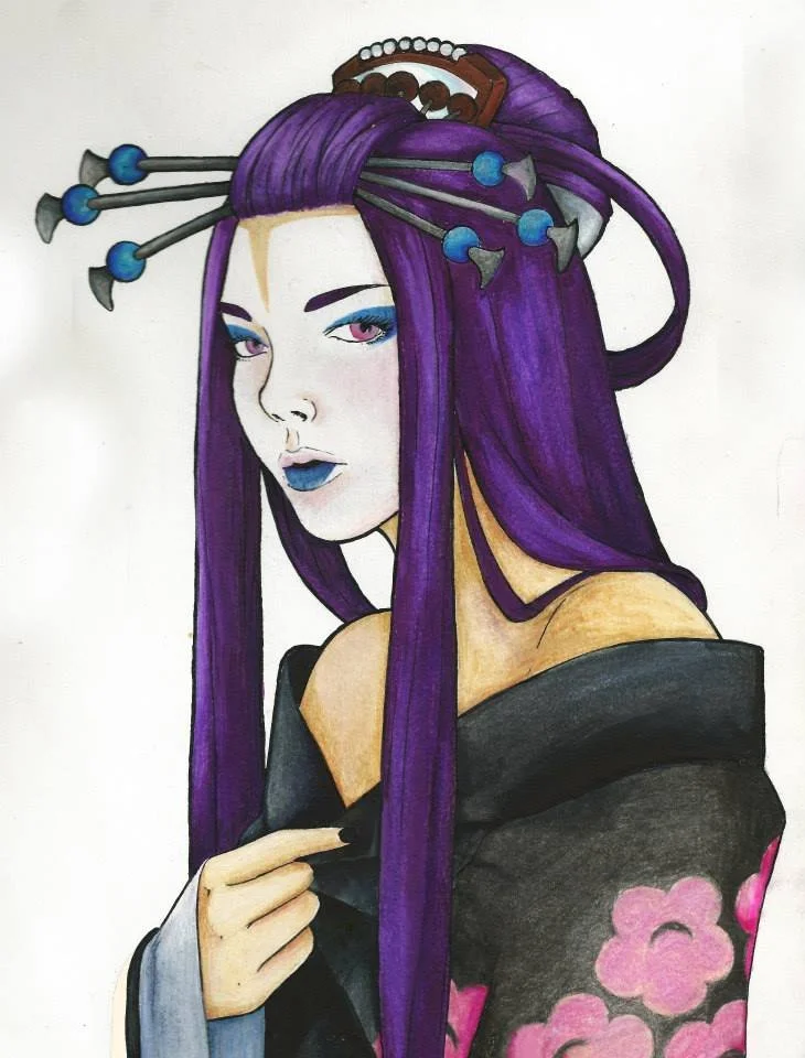 "Exalted Portrait"
Coloured pencil and ink on vellum
2014