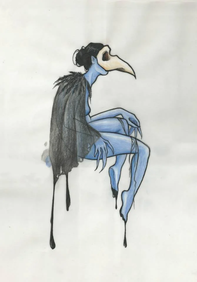 "Blue Feather"
Coloured pencil and ink on vellum
11.4"x15"
2014
