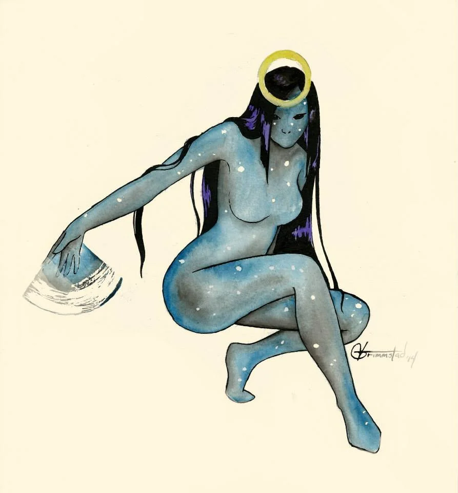 "Nightstalker"
Watercolour and ink on paper
2014