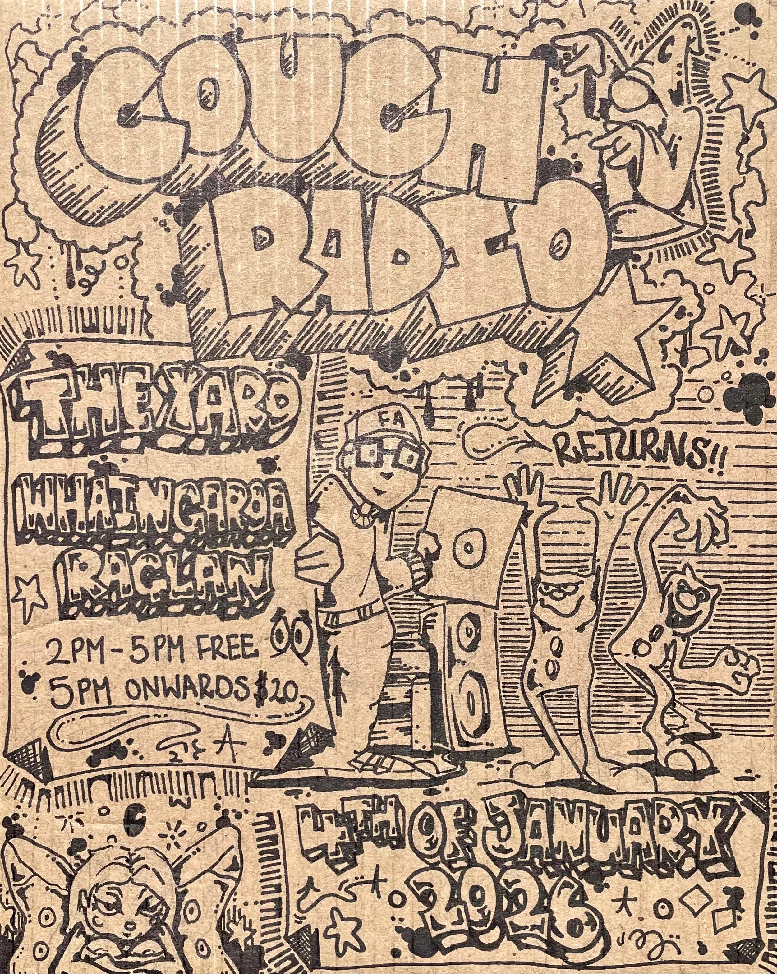 Couch Radio 2pm-5pm free then $20 from 5pm