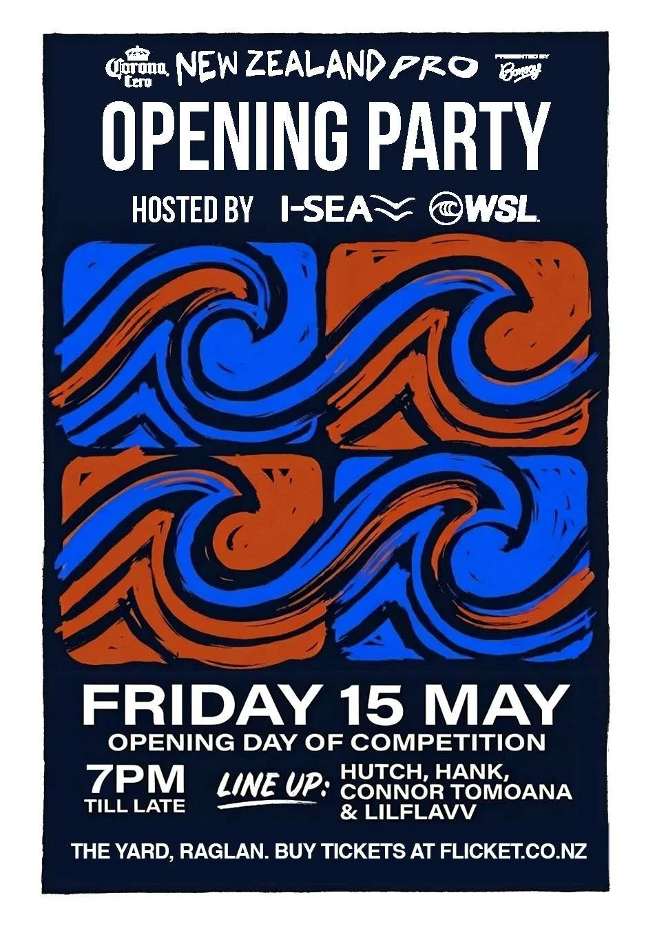 Corona Cero NZ Pro Opening Party, Hosted by I-SEA & WSL