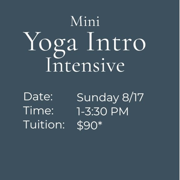 Mini Yoga Intro Intensive
