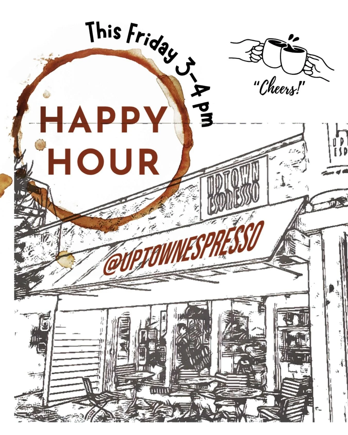 Join us at @uptown.espresso for the third Friday Happy Hour! Starts at 3 pm (cafe closes at 4). See you there!
.
.
#yogahappyhour #yogasocial #yogacommunity #seattleyogastudio