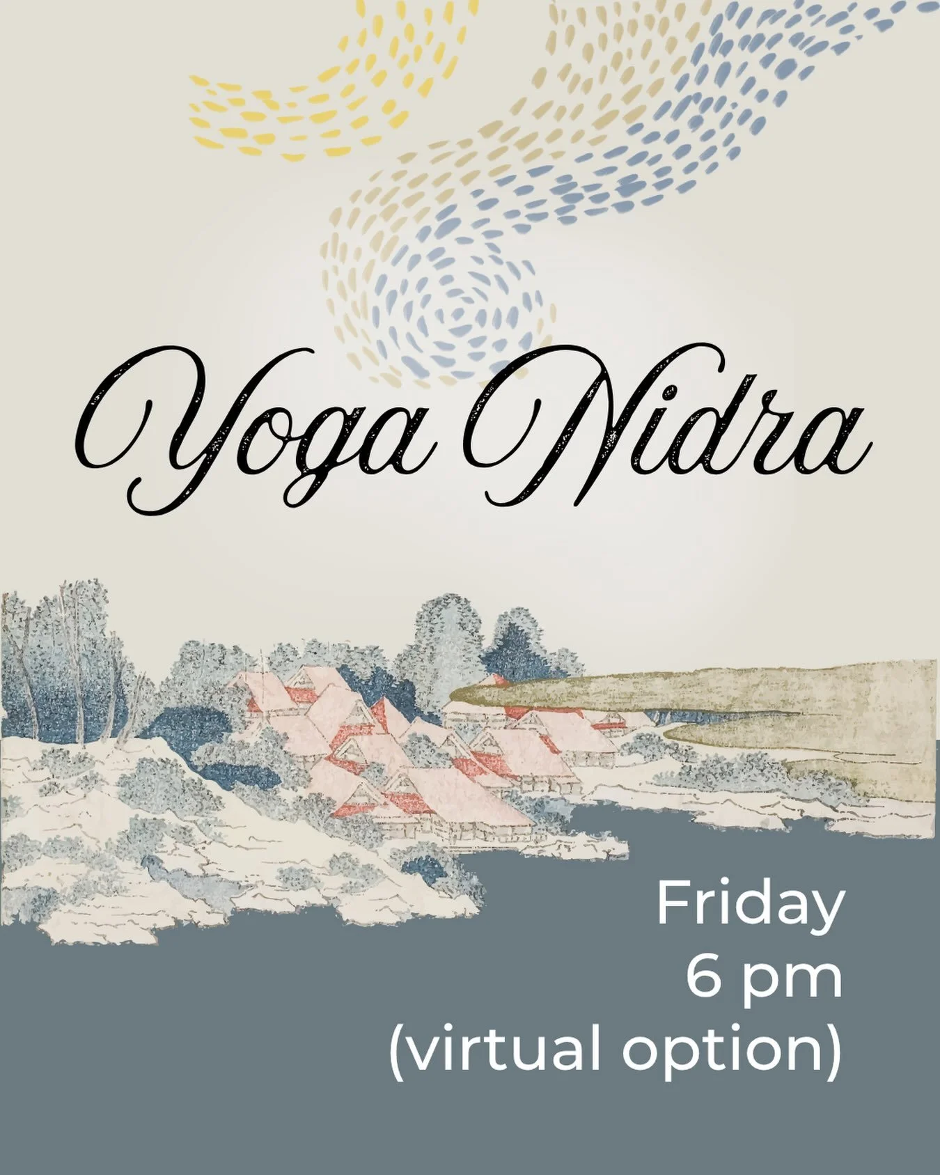 A little bit of movement to promote light prana flow, release tension from the body, and a guided &ldquo;sleep meditation&rdquo; to start your weekend and end your work week. 
Join Yuko this evening: https://www.studiobookingonline.com/magnoliayogaan
