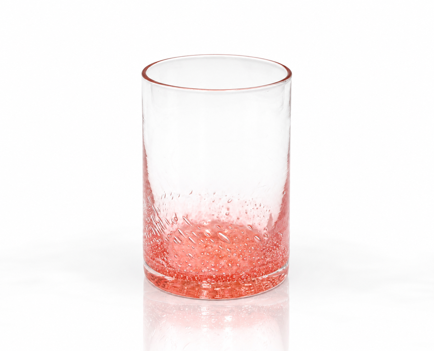 Pink Bubble-Textured Glass Tumbler.png
