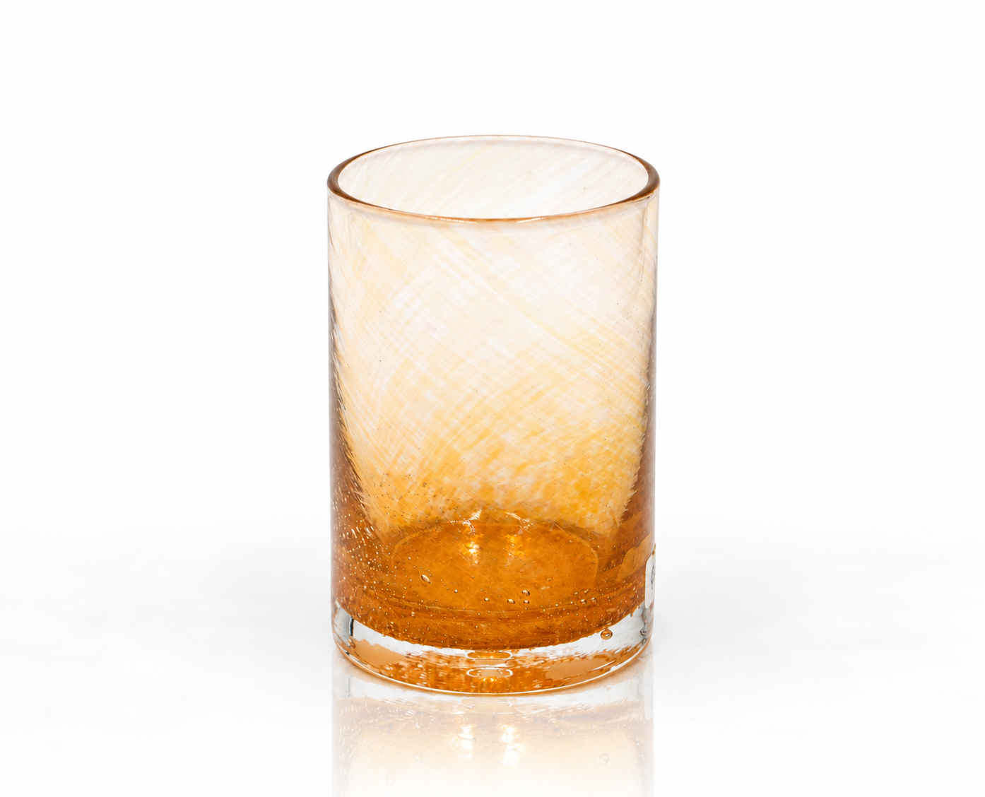 Amber Swirl Handblown Glass Tumbler.png