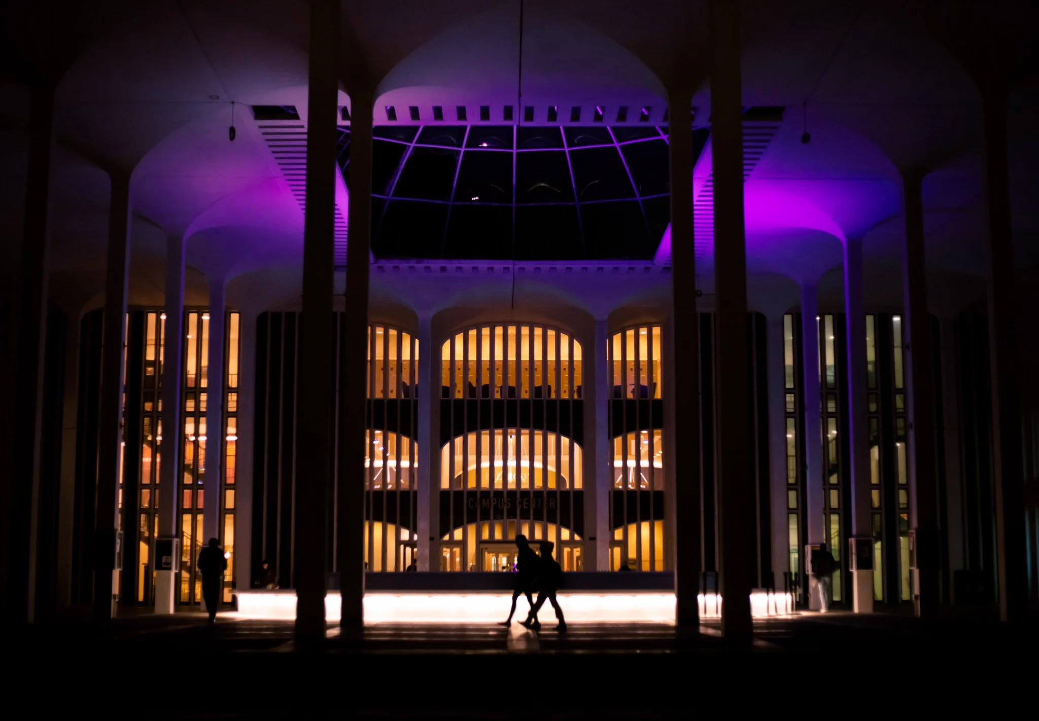 University of Albany Campus at night