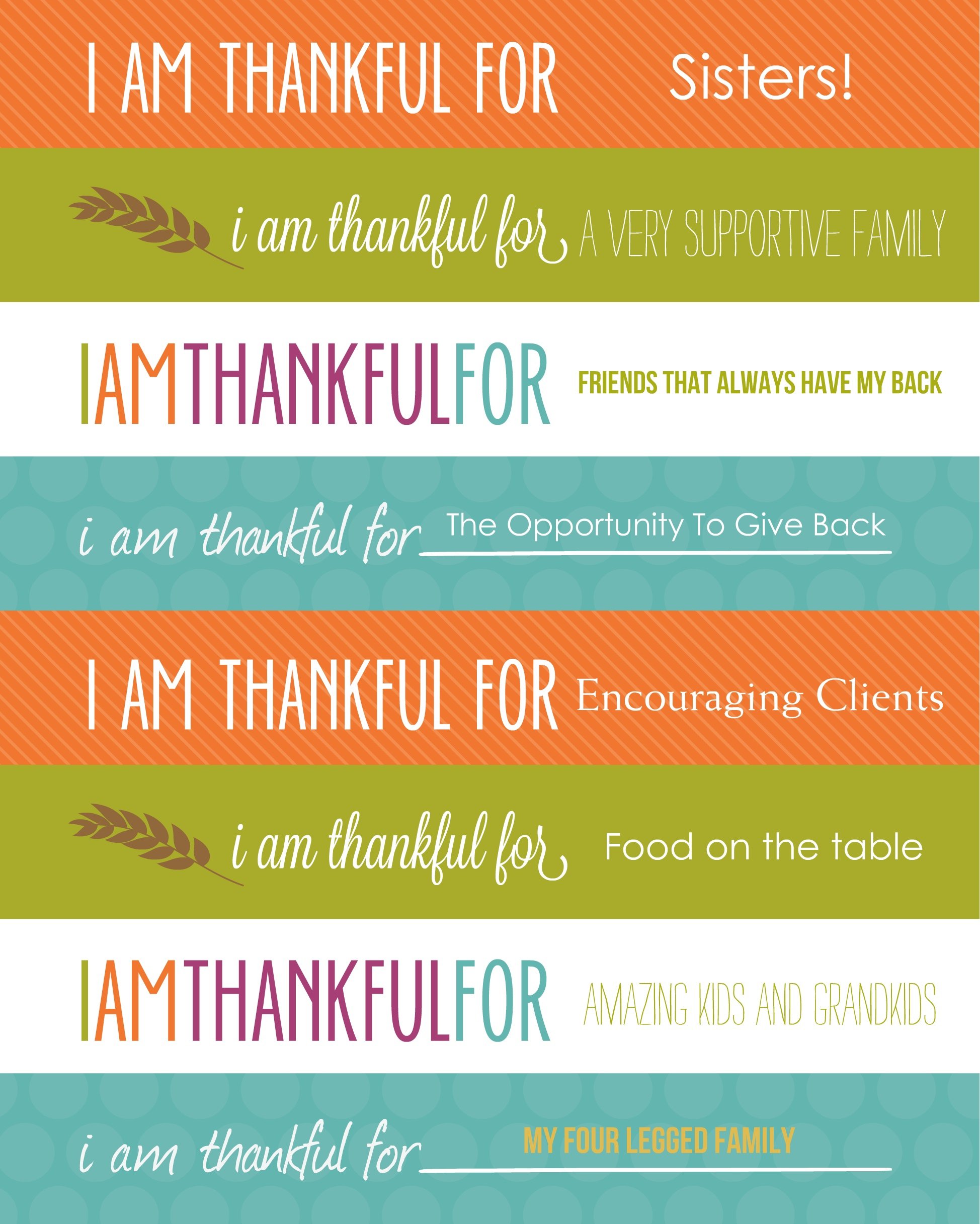 Being Thankful
