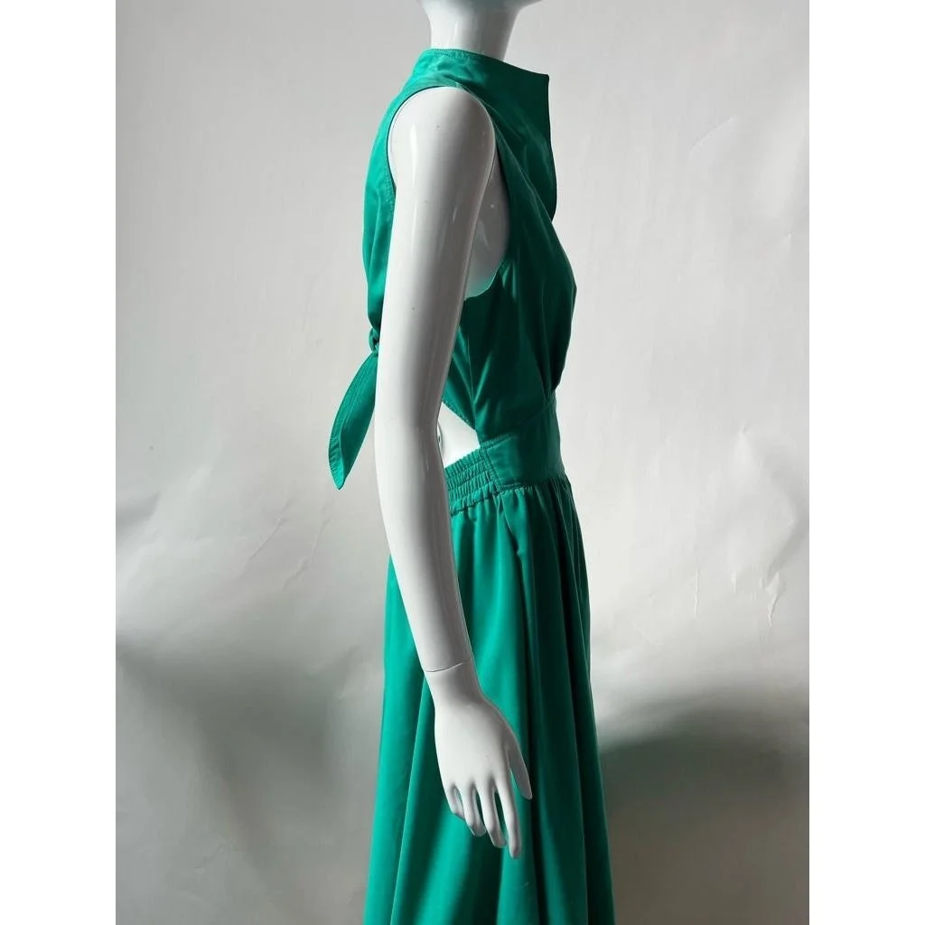 slim fit dress slacks Elegant Elena Maxi Dress in Emerald