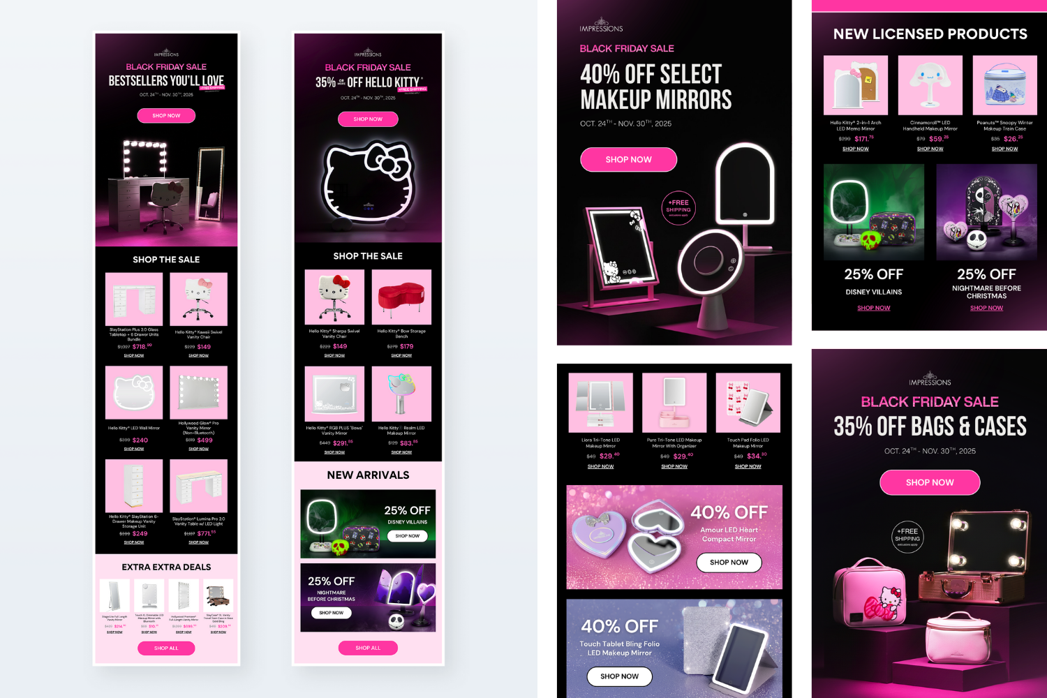 Feminine email newsletter graphic design beauty marketing