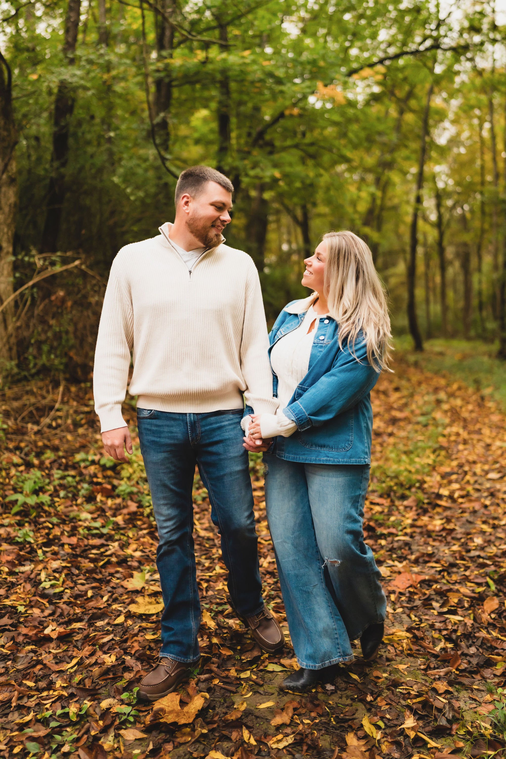 Mom and dad sharing a quiet moment on the land where their new home will be built.
