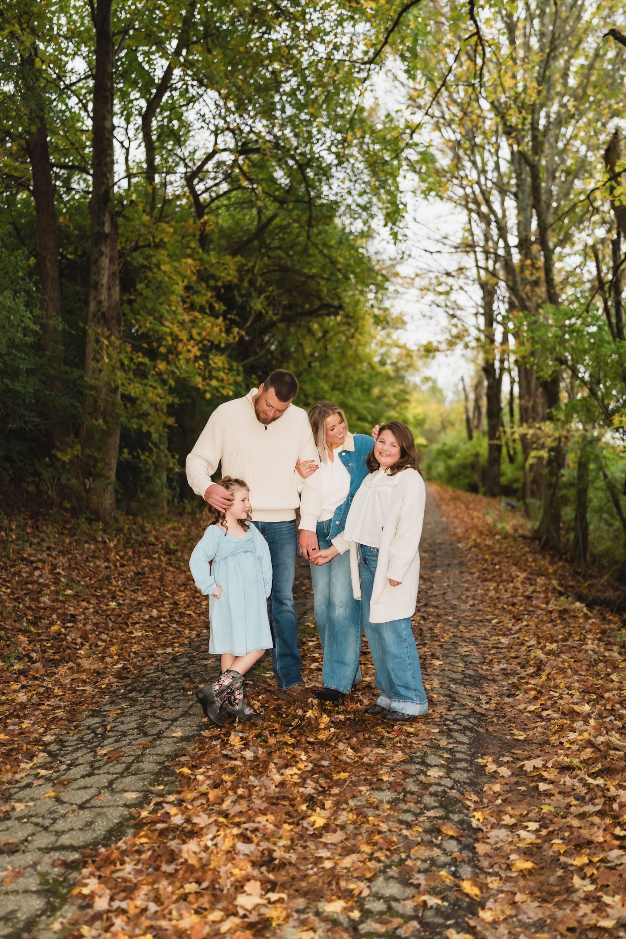 Documentary photographer capturing meaningful family moments on their future homesite.
