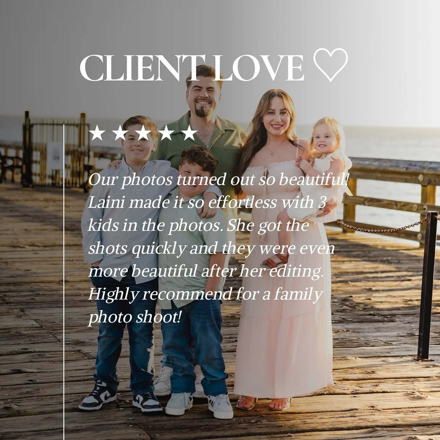 Family sessions don&rsquo;t have to be stressful or take hours 🤫 I specialize in creating a relaxed experience while documenting genuine moments quickly and beautifully ✨ This sweet family of five walked away with a full gallery of memories in less 