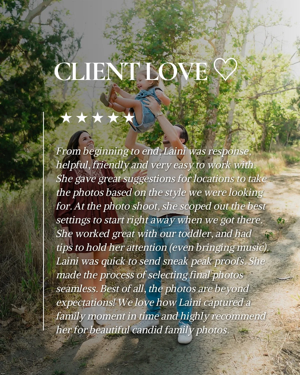 Nothing makes my heart happier than hearing words like these from my families 🥰 Documenting your chaos, laughter, and love is what I live for. Thank you for trusting me with your memories&hellip; I&rsquo;ll never take it for granted. 💖