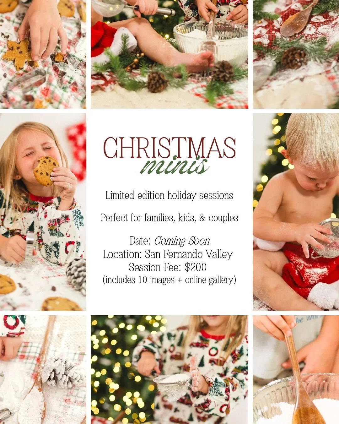 Holiday magic = flour everywhere, chocolate chip fingers, and smiles you&rsquo;ll want to keep forever. 🧑🏼&zwj;🍳👩🏾&zwj;🍳🍪

Book a Christmas Mini with me: your kitchen stays clean, your kids get the cookies, AND you get the cutest holiday photo