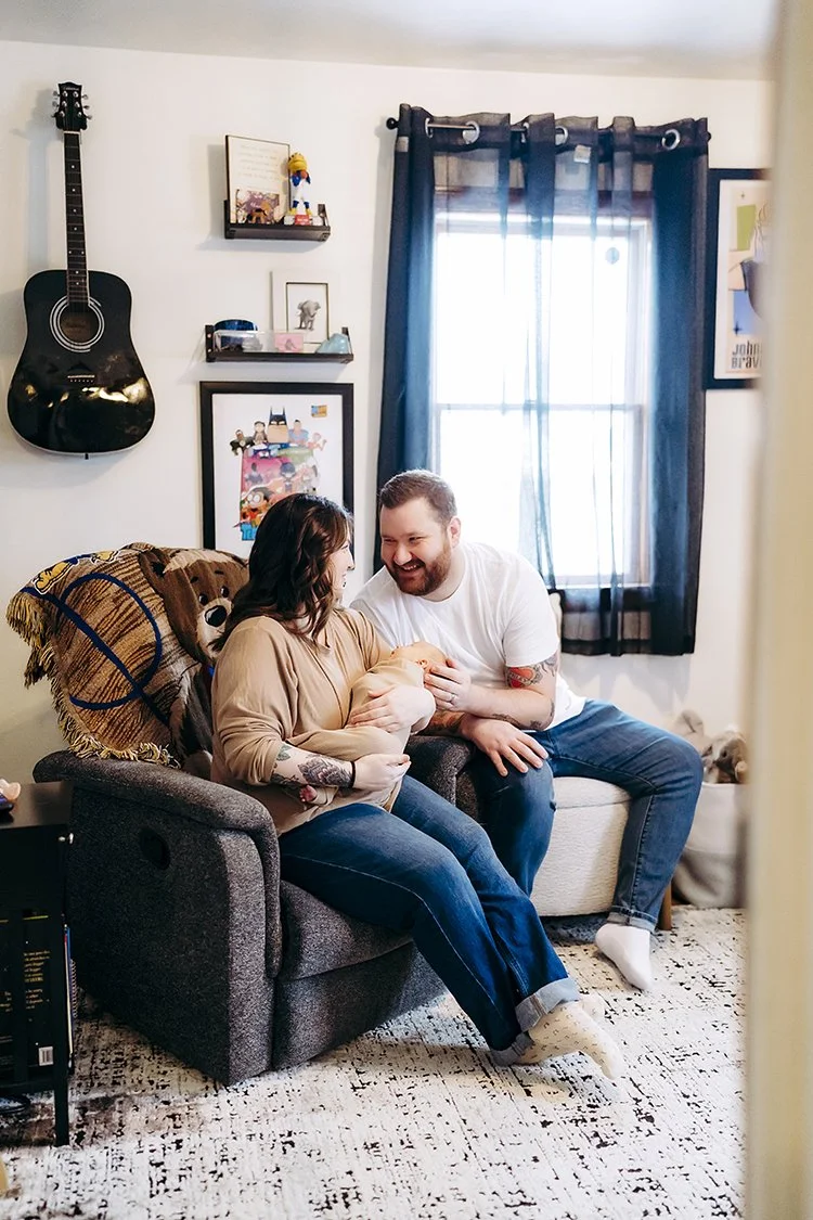 In-Home Newborn Family Session in Eastern Indiana
