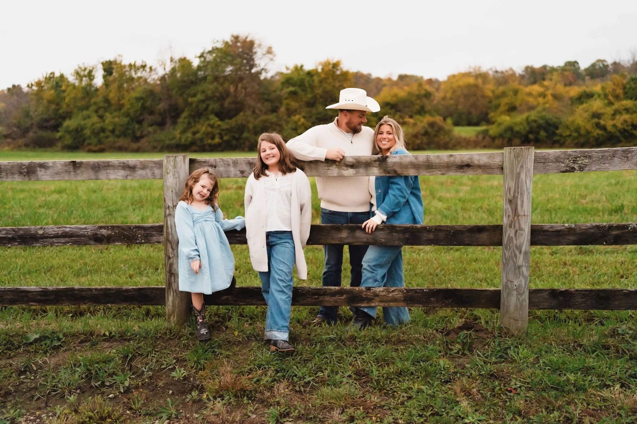 Family portrait at the beginning of their home-building journey in Indiana.