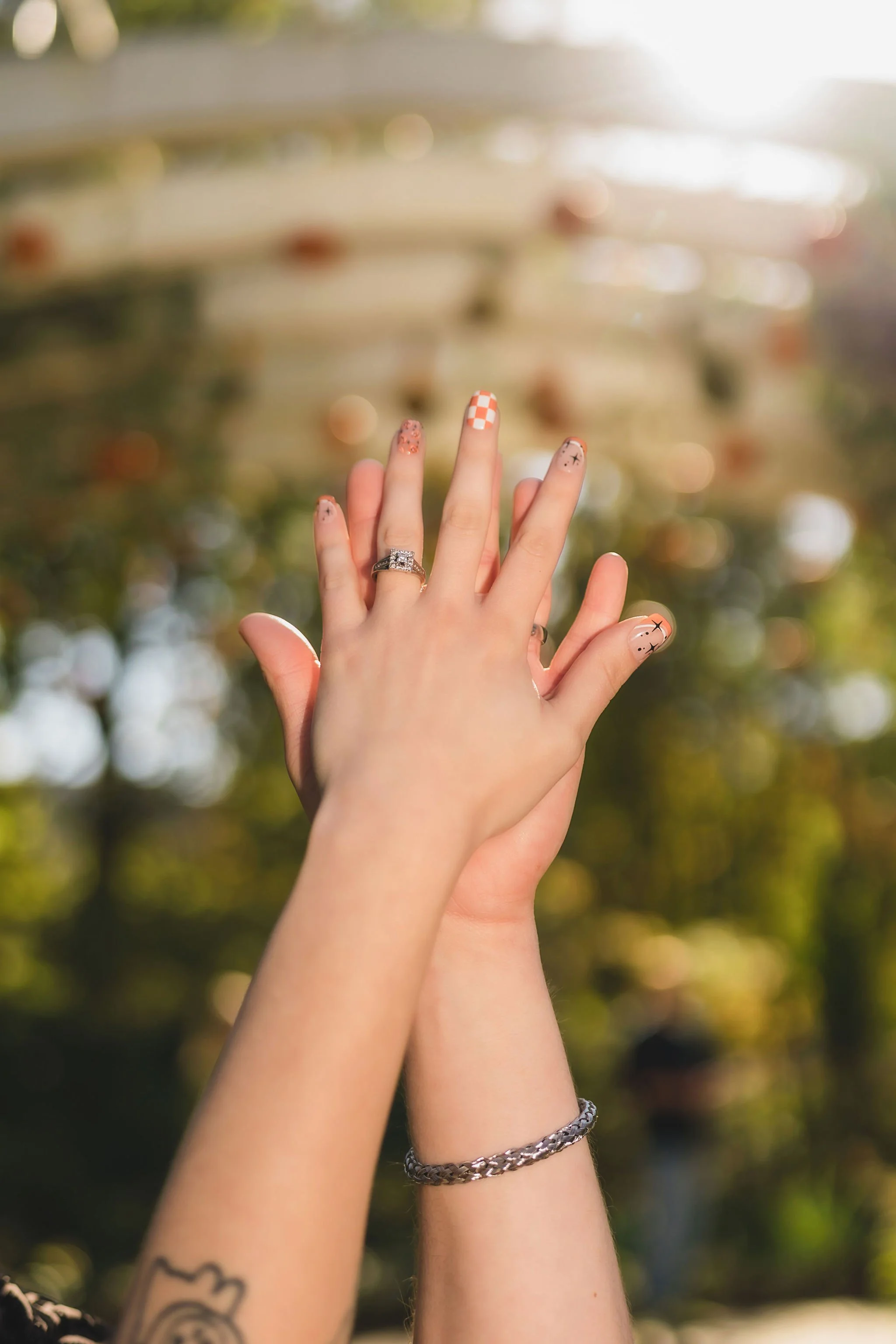 Romantic couple photography in the gardens at Newfields for an Indianapolis engagement session