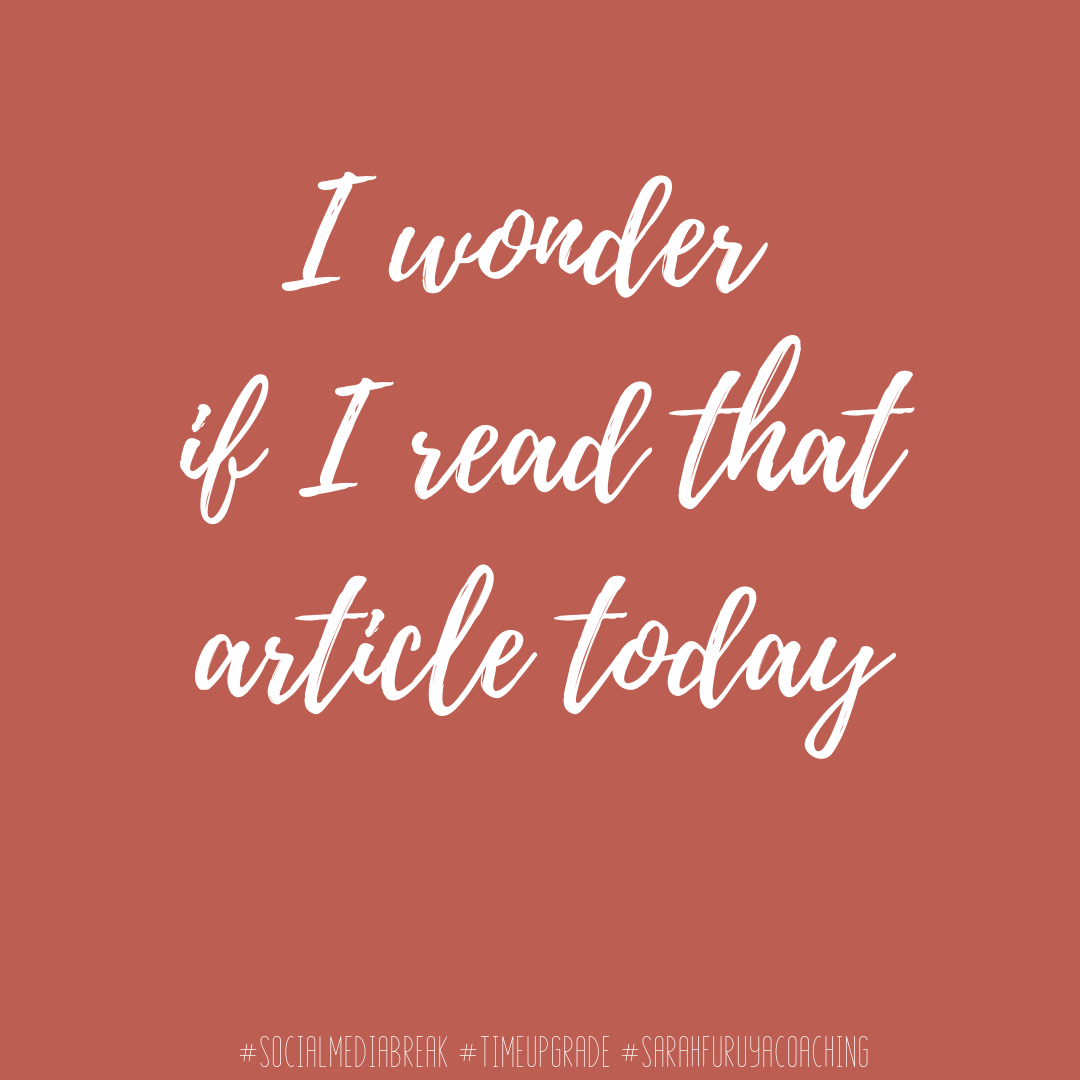 I wonder if I read that article today...