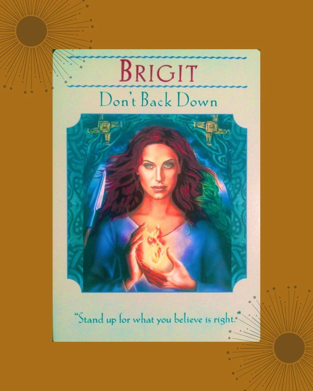 February's goddess card pull is Brigit. 

This card is often associated with being assertive and not worrying about what others think. It can be said that it tells us to trust that our actions will work out fine. To speak our truth. Stick to your opi