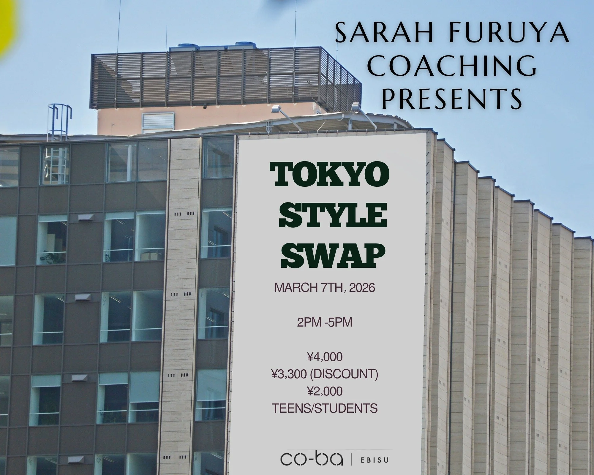 🛍We are back  BUT with a new location!🛍

One person&rsquo;s &ldquo;meh&rdquo; is someone else&rsquo;s &ldquo;OMG, I need this!&rdquo; ✨
Ready to give your wardrobe a glow-up&mdash;without buying anything new? Tokyo Style Swap is your chance to trad