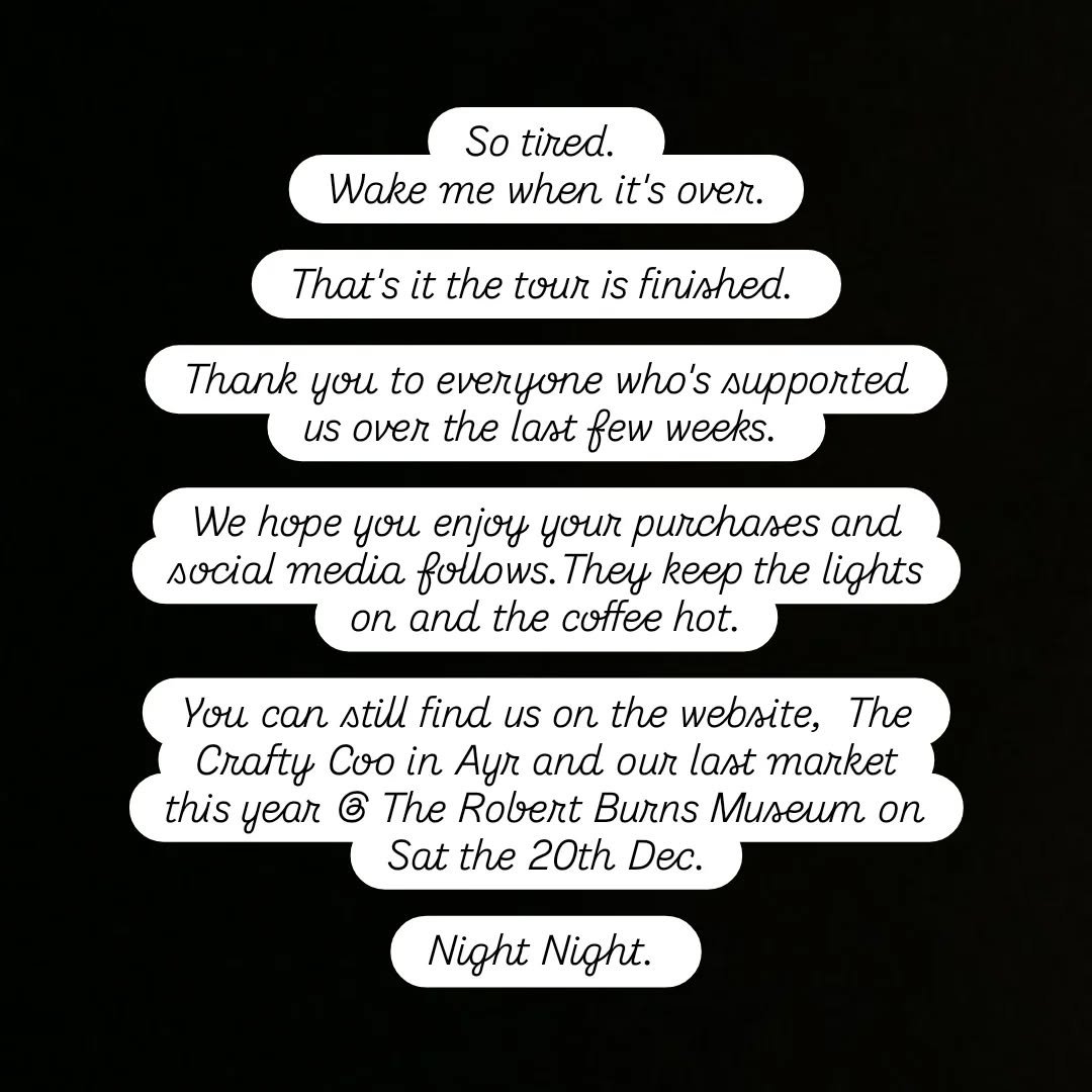 I'm finished. 

It's been a crazy few weeks. Early mornings and long days. We've experienced the best of people as we've travelled around. Thank you to everyone involved. 

Now it's time to reflect on what's worked this year and areas we need to impr