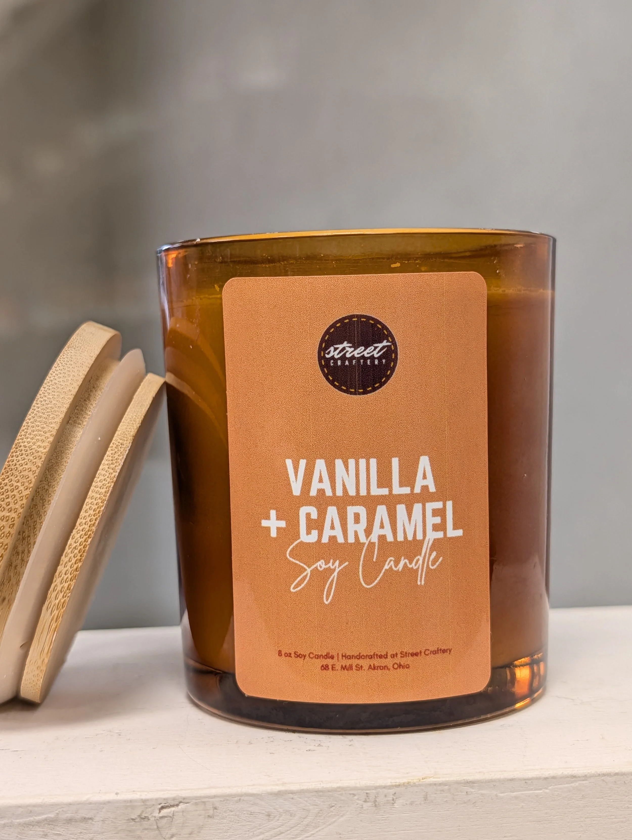Vanilla + Caramel Soy Candle - 8 oz