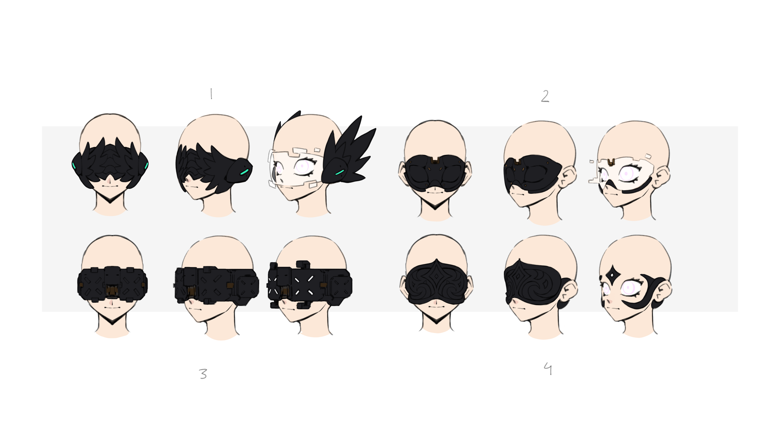 E - blindfold / mask exploration sketches