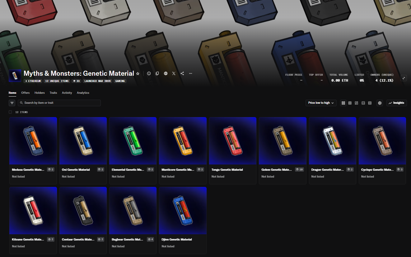 Collection in OpenSea.