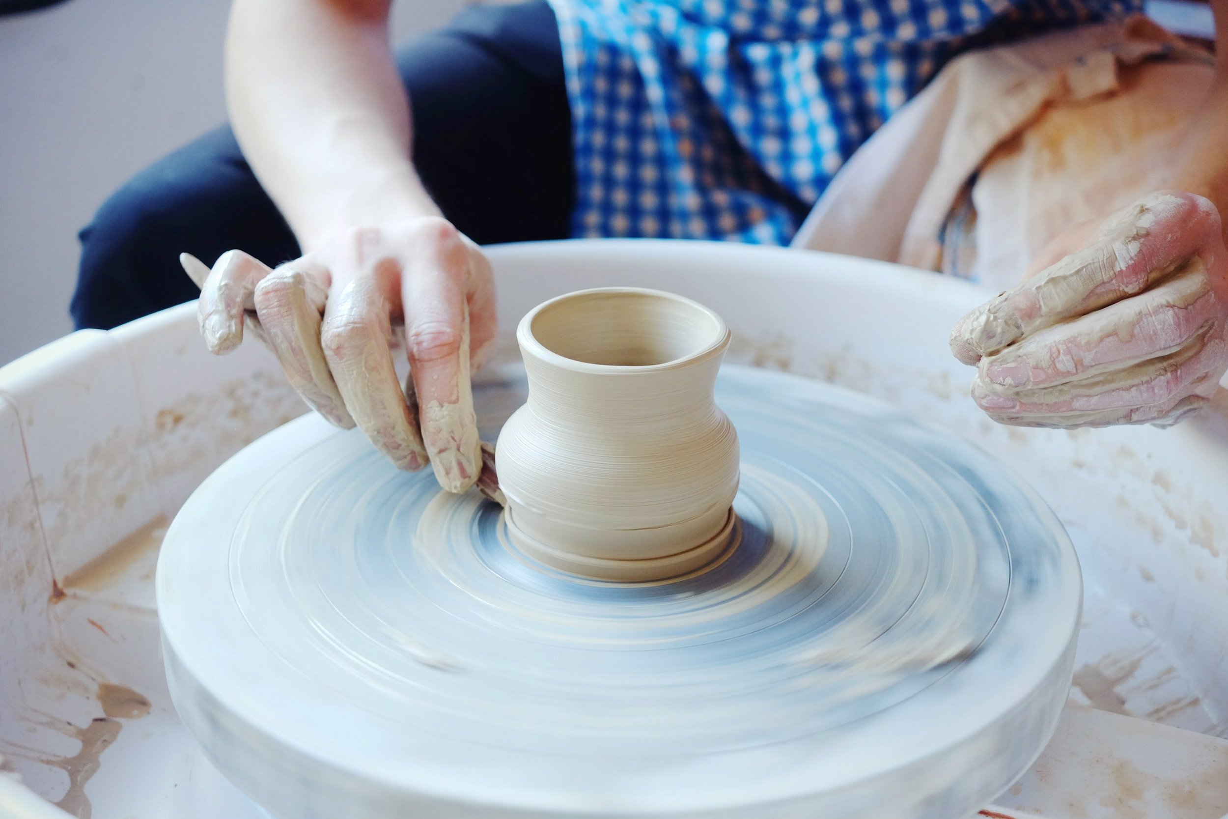 Pottery Wheel Throwing Class: Splatterware New York City