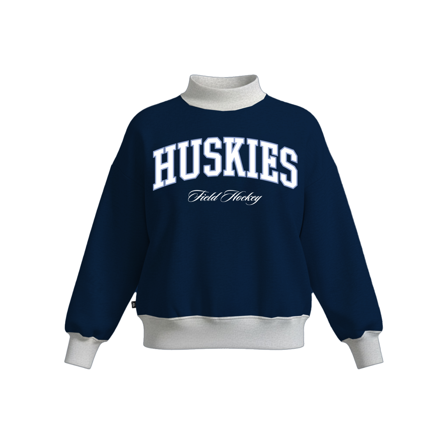 USM FIELD HOCKEY WOMEN'S COTTON FLEECE MOCKNECK - TT [NAVY/GREY]