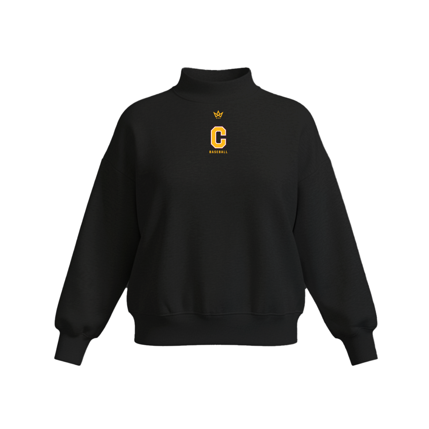 COLONIE TRAVEL BASEBALL WOMEN'S COTTON FLEECE MOCKNECK