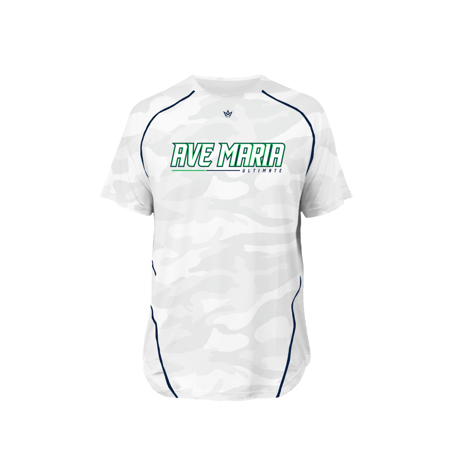 AVE MARIA UNIVERSITY ULTIMATE FRISBEE PRO VENTED SS TEE [WHITE CAMO]
