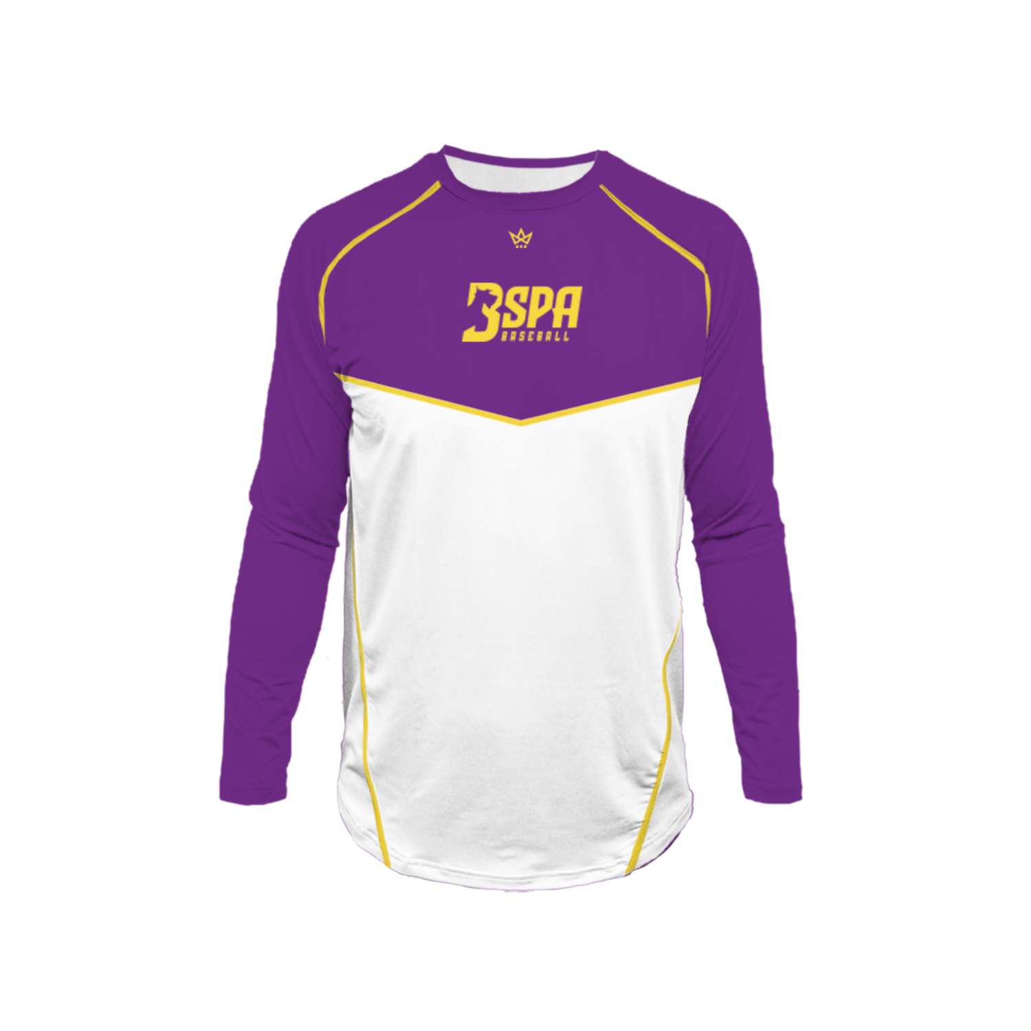 B-SPA YOUTH BASEBALL PRO VENTED LS [PURPLE/WHITE]