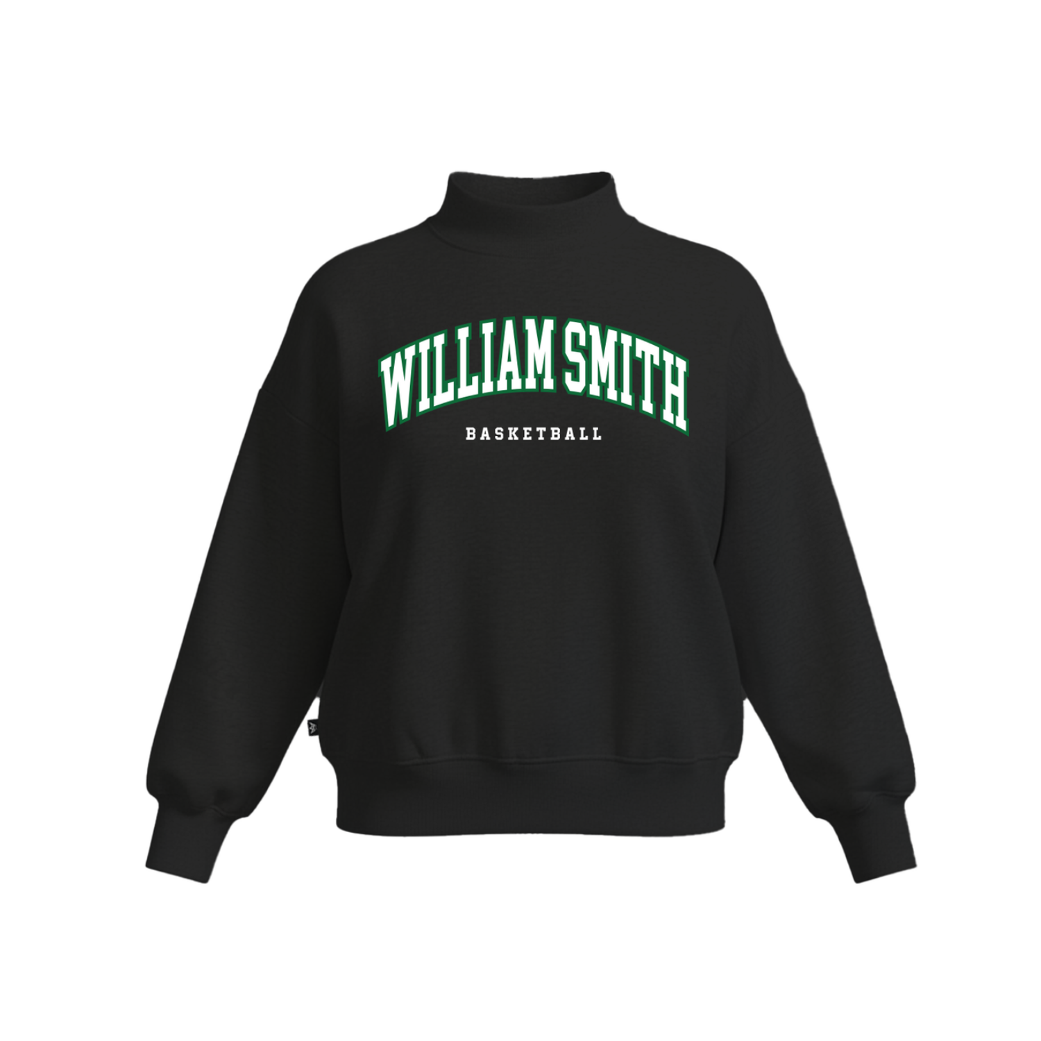 WILLIAM SMITH BASKETBALL WOMEN'S COTTON FLEECE MOCKNECK - TT