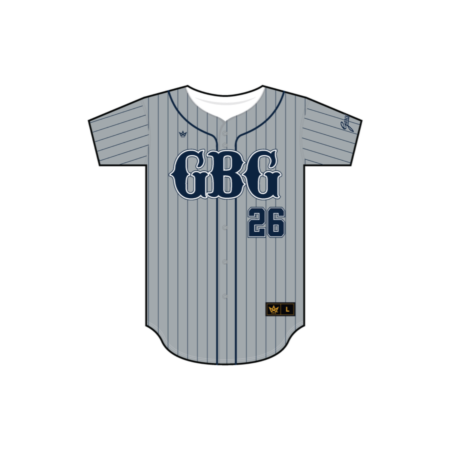 GBG BASEBALL FULL BUTTON JERSEY